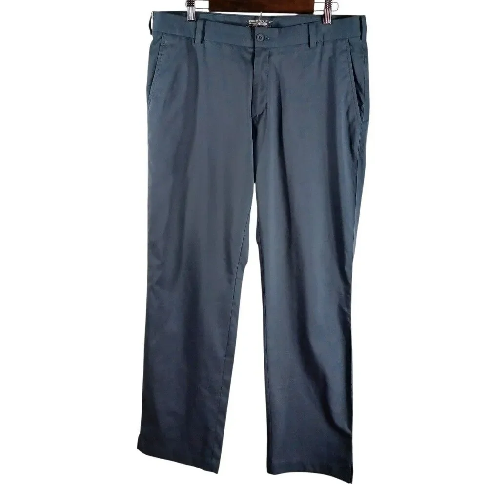 Nike Golf Tour Performance Dri Fit Pants Mens 35x32 Gray Straight Leg Stretch